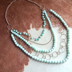 Natural Amazonite Multi-Layered Necklace